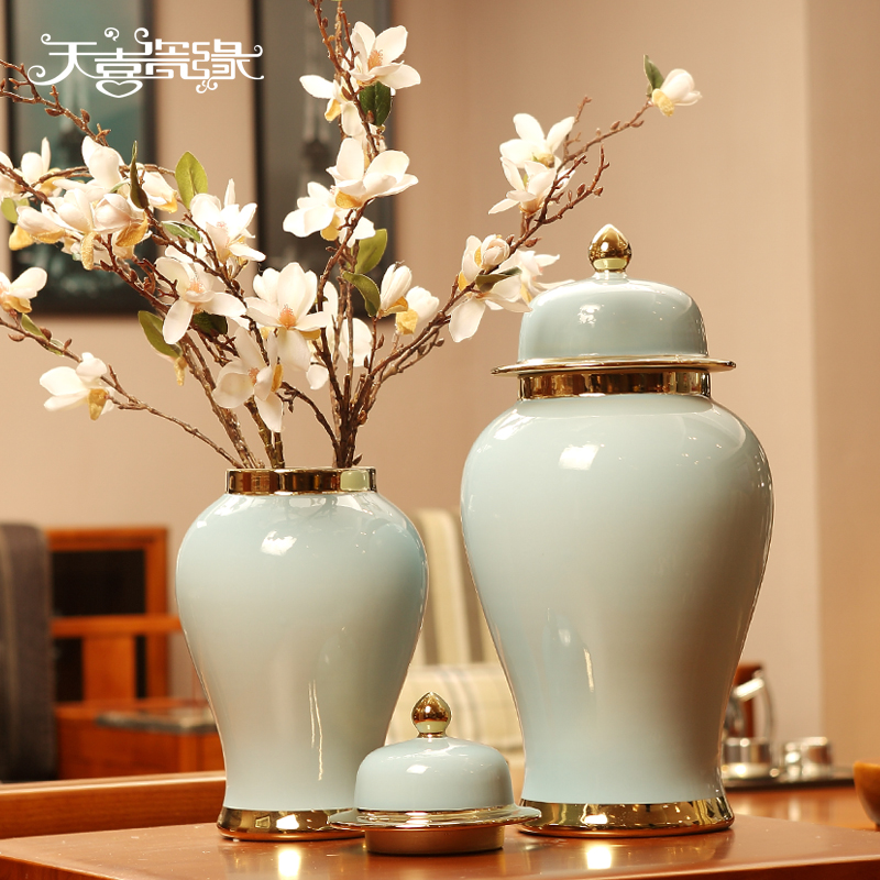 I and contracted Europe type general ceramic pot furnishing articles creative living room TV cabinet flower arrangement, household adornment ornament