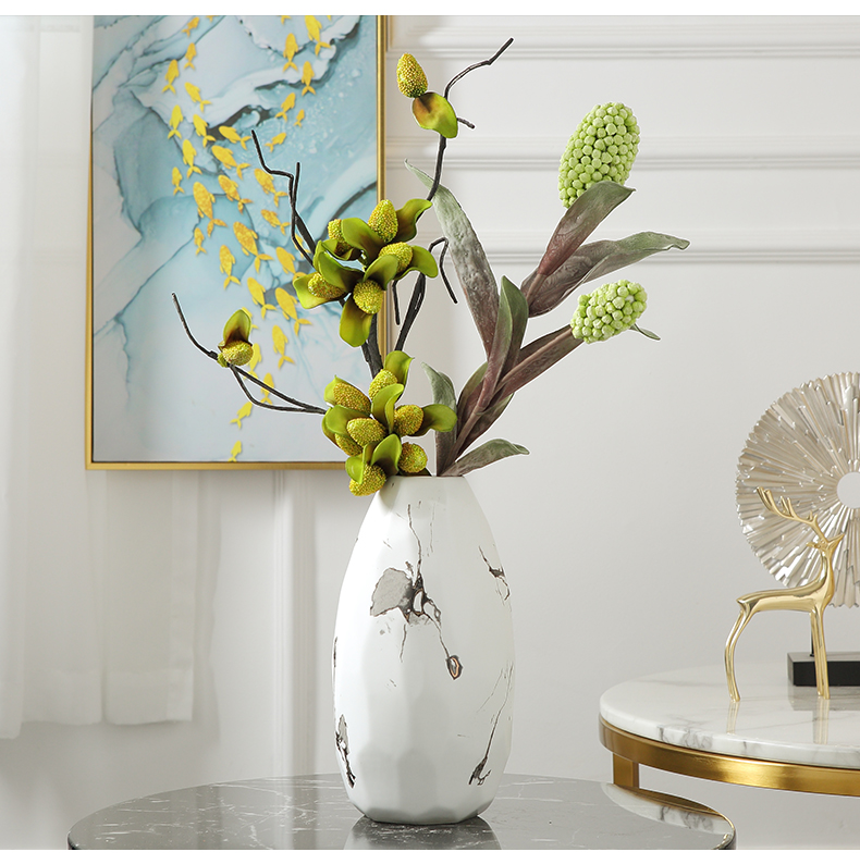 New Chinese style ceramic vase furnishing articles suit ink style white flower arranging the sitting room the postmodern ideas soft decoration