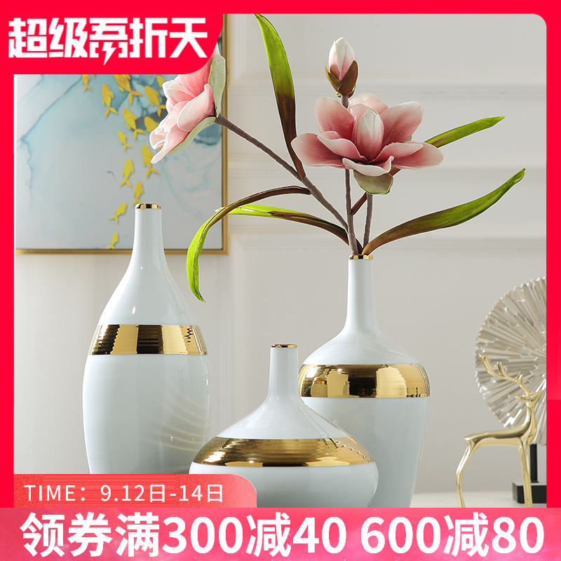 I and contracted ceramic vase Nordic light key-2 luxury furnishing articles sitting room TV cabinet table desktop flower arrangement home decoration