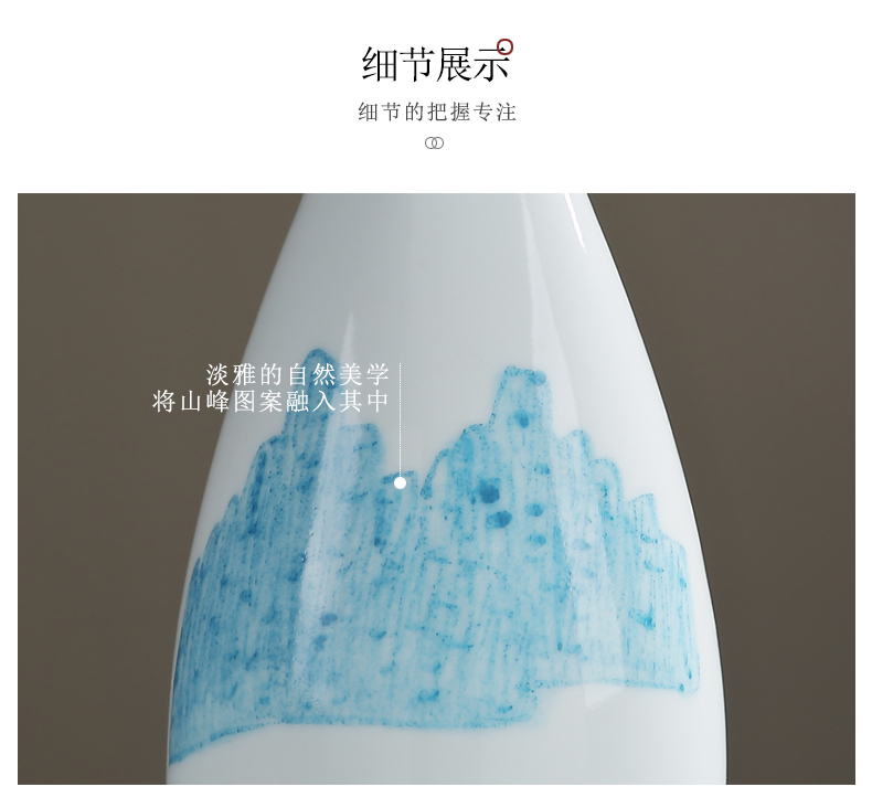 New Chinese style ceramic vase furnishing articles study example room to live in the sitting room porch wine flowers, soft adornment handicraft