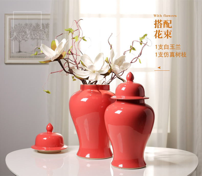 The New Chinese jingdezhen ceramics with cover storage tank sitting room between household adornment handicraft soft outfit example furnishing articles