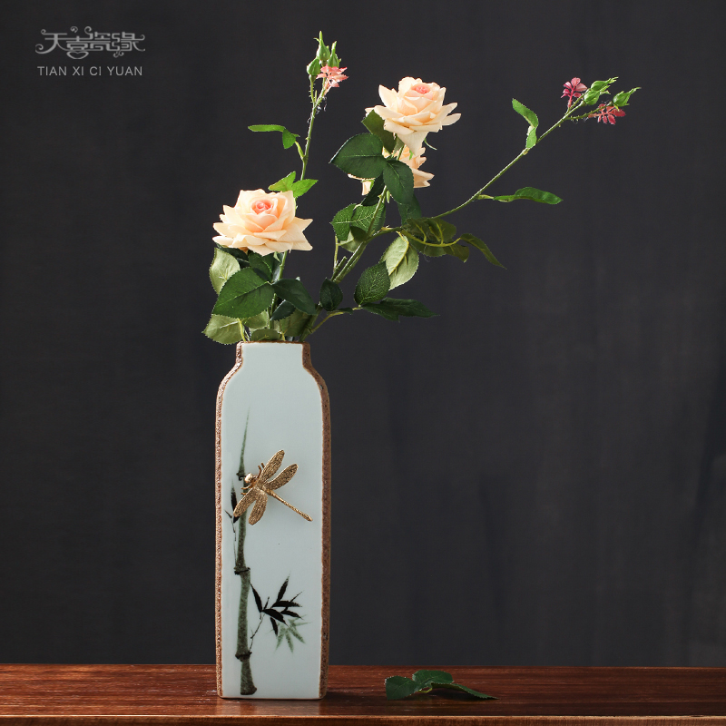 Modern new Chinese ceramic vases, flower arranging is European sitting room porch creative household soft adornment desktop furnishing articles