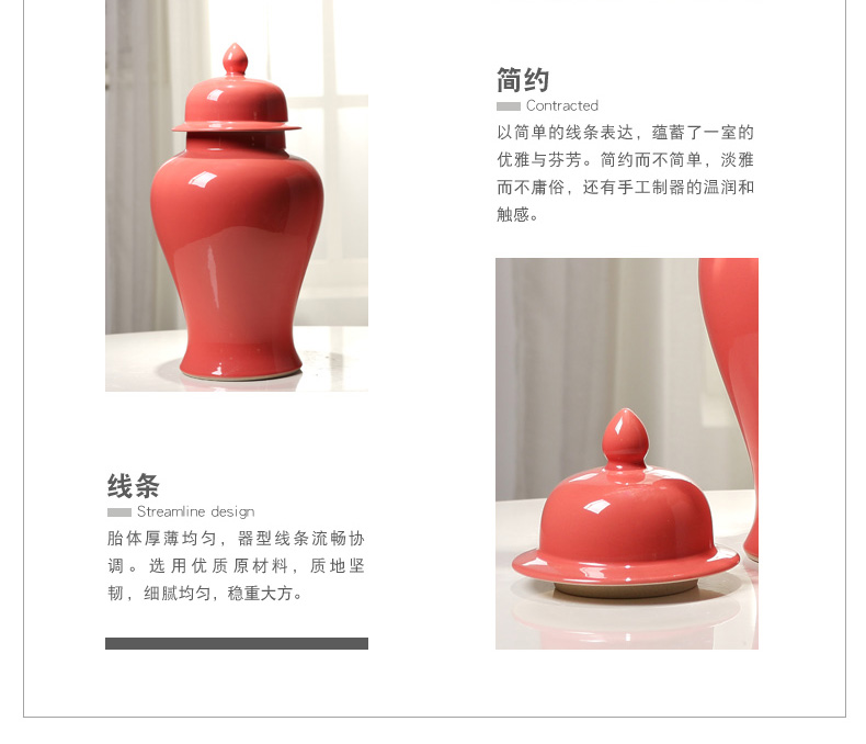 The New Chinese jingdezhen ceramics with cover storage tank sitting room between household adornment handicraft soft outfit example furnishing articles