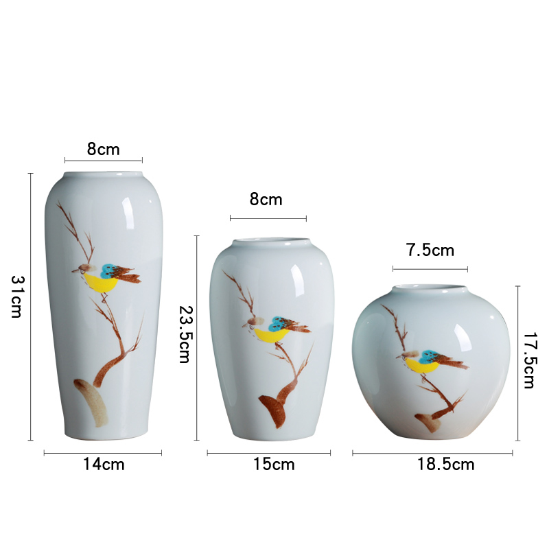 Modern creative simple ceramic flower arranging machine table vase furnishing articles, the sitting room porch TV ark, home decoration