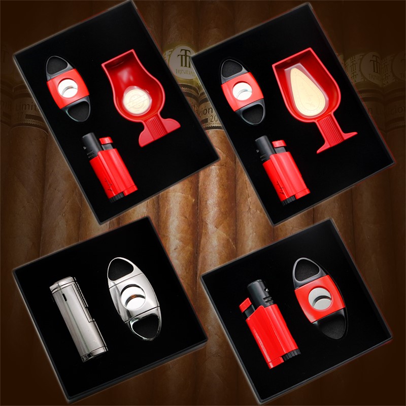 Lafuli cigar ashtray cigar lighter cigar cutter cigar cutter cigar set gift box gift set