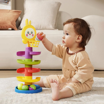 Baby early education toy shooting track ball turning fun for babies over 6 months old puzzle seven 8 eight 9 ten 0 one 1 year old 2