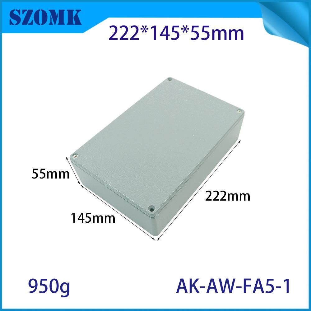奥科姆厂家精加工IP65防水盒外壳效果器控制器压铸铝盒壳体AW-FA5