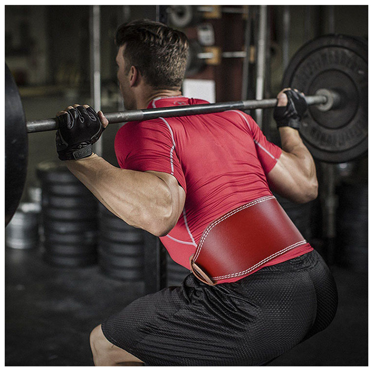 Đai thể dục đai thắt lưng squat cứng kéo nam da cử tạ tập thể dục phòng tập thể dục rắn bóng đai vành đai thiết bị bảo vệ nữ - Dụng cụ thể thao bó gối thể thao