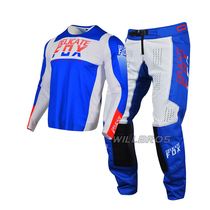 DELICATE FOX 360 extreme off-road leisure mountain riding downhill suit MX ATV Blue set