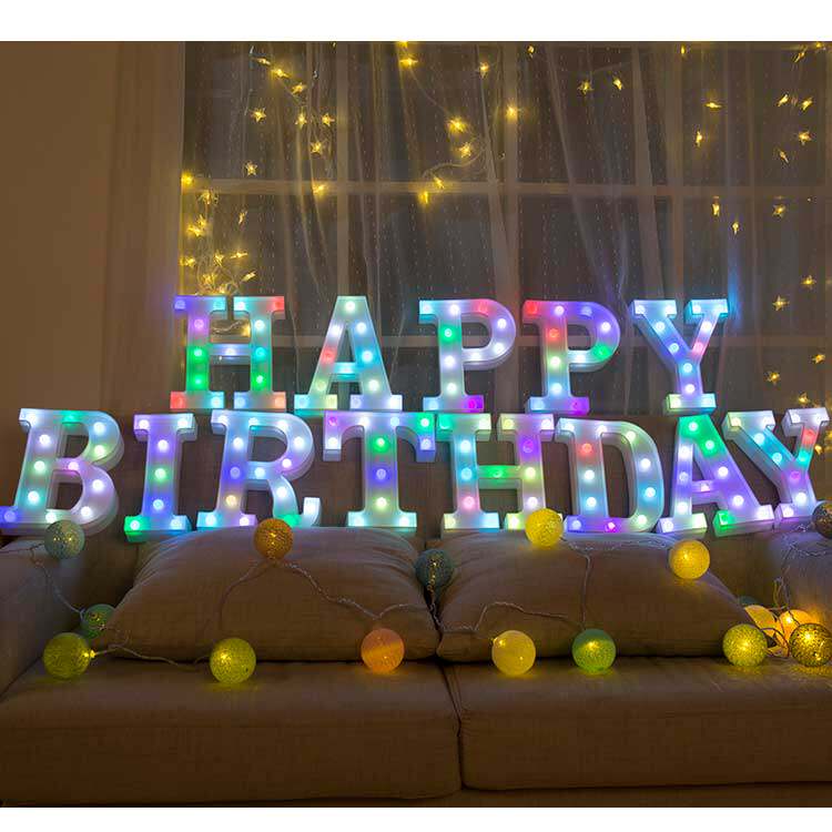 Letter lights colorful color color digital flamingo lights string love wall hanging night lights gifts clouds star birthday happy