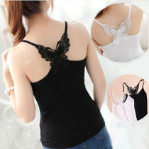 2021 Korean autumn new solid color camisole vest modal wild base shirt slim Butterfly beauty back women