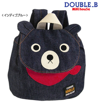 7 Discount Mikihouse Baby Double Shoulder Bag Denim Black Bear Backpack Japan DB60-8208-369