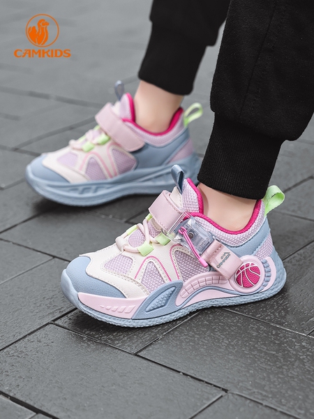 Kemutong Children's Shoes, Girls' Sports Shoes, Breathable Soft Sole, Lightweight Double Mesh Surface, Spring and Autumn 2026 New Children's Running Shoes