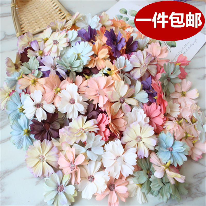 Star's flower DIY hand for flower simulation flowers Wedding flower wall decorations Oil painting small flowers Plum 30 Dot bag