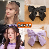 Zhou Yangqing same red Big Bow hairclip female back of the head black Japanese Net red hair card top clip headdress