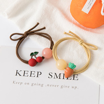 Net red Ins fruit hair rope simple Korean girl hipster leather case Hairband rubber band headstring tie hair accessories