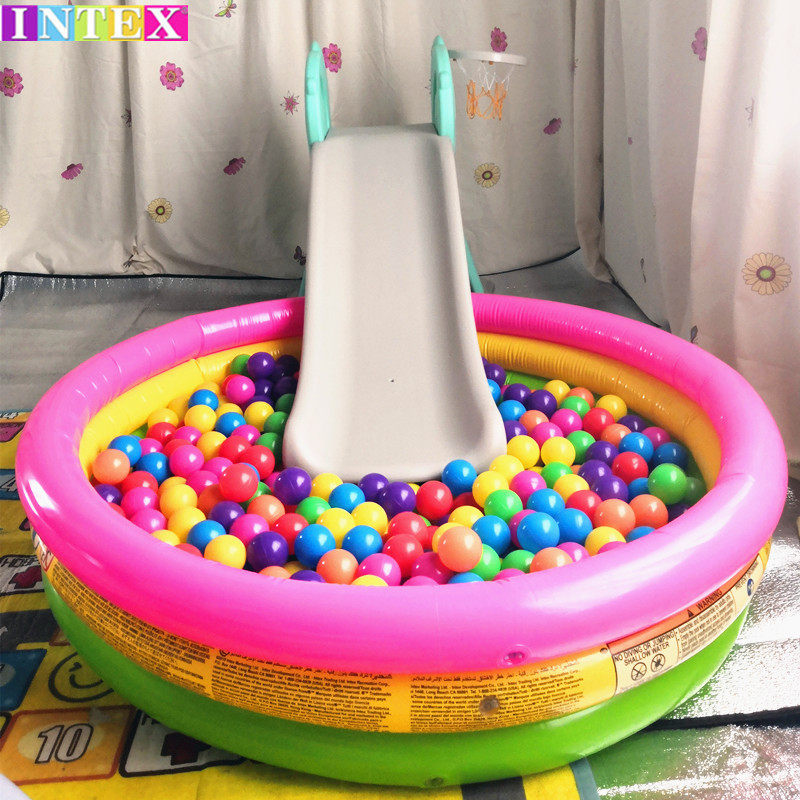 INTEX inflatable swimming pool thickened water play toy sand pool children's slide swing ocean ball pool indoor home