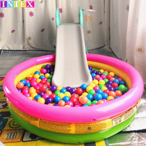 INTEX inflatable swimming pool thickened water play toys Sand pool Children slide swing Ocean ball pool Indoor household