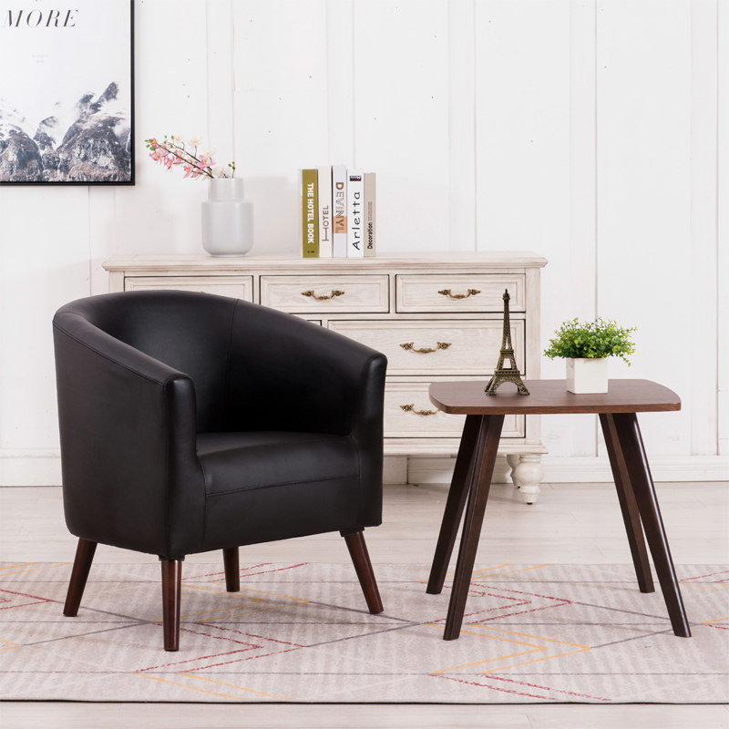 Single-person sofa recreational chair bedroom small household cloth cortex sofa seat seat red luxury single chair