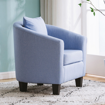 Simple single sofa fabric cafe hotel bedroom card seat Leisure Connection balcony to be negotiated small apartment sofa