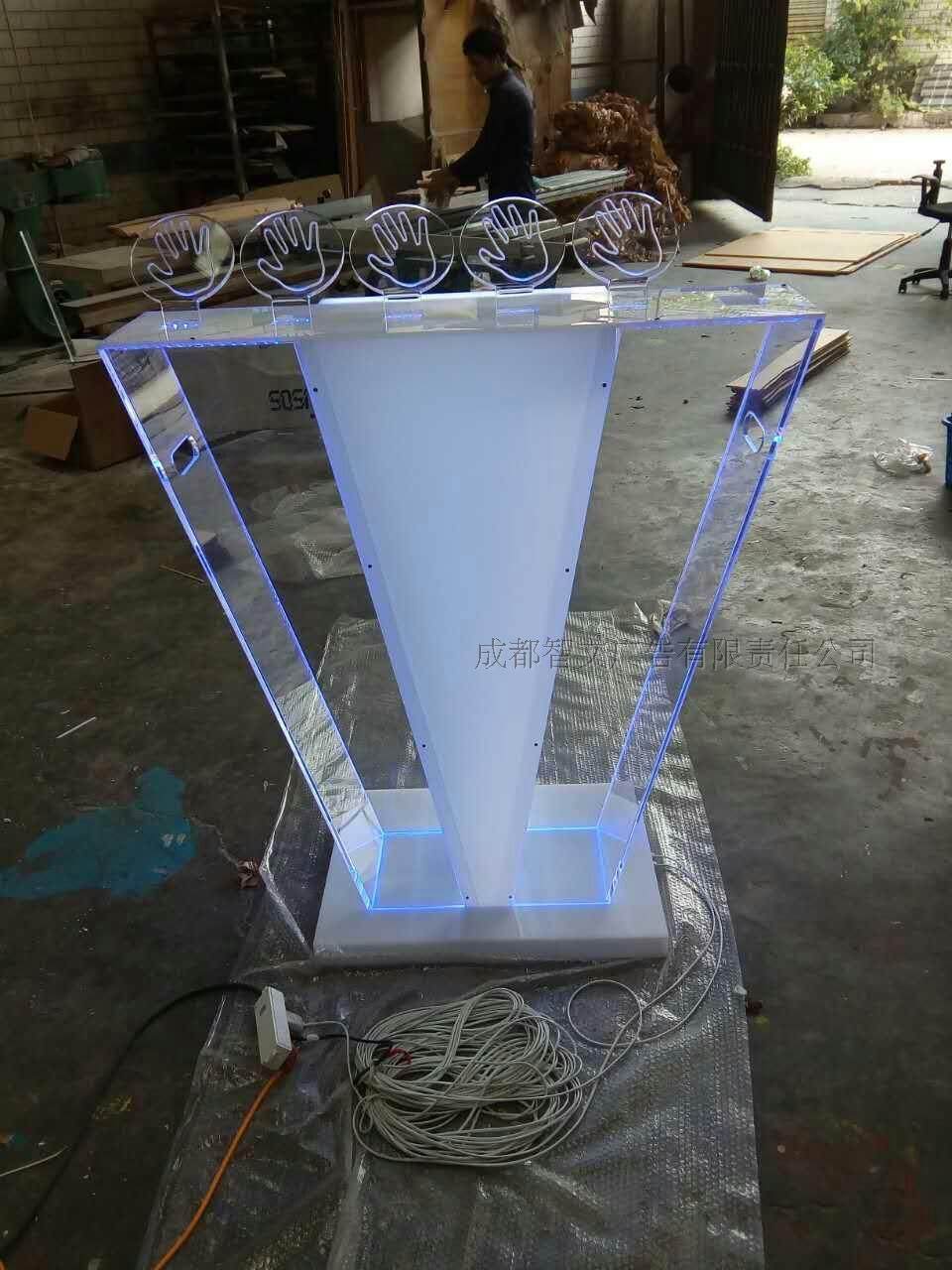 Factory Customized Acrylic Front Desk Reception Desk Transparent Service Speech Desk Church Chant