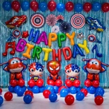 Детские мультяшные карточки с вопросами для мальчиков, детский воздушный шар, капитан Америка, подарок на день рождения