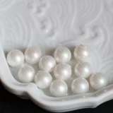 半孔高亮幻彩树脂仿珍珠DIY手工手錬吊坠发簪材料复古汉服配件