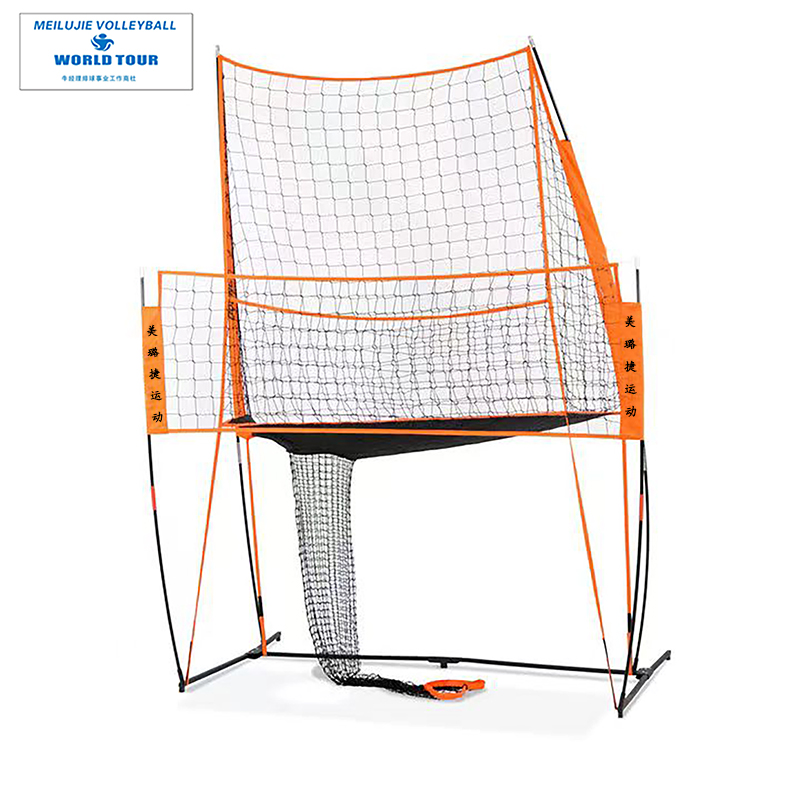 Melujie Meiluji volleyball trainer passes ball buckling assisted training net blocker serve mat ball in place