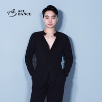 ACE Dance Latin Dance Professional Male Blouse Round Neckline Chest Muscle Design Style Merit National Mark Dance Art SY288