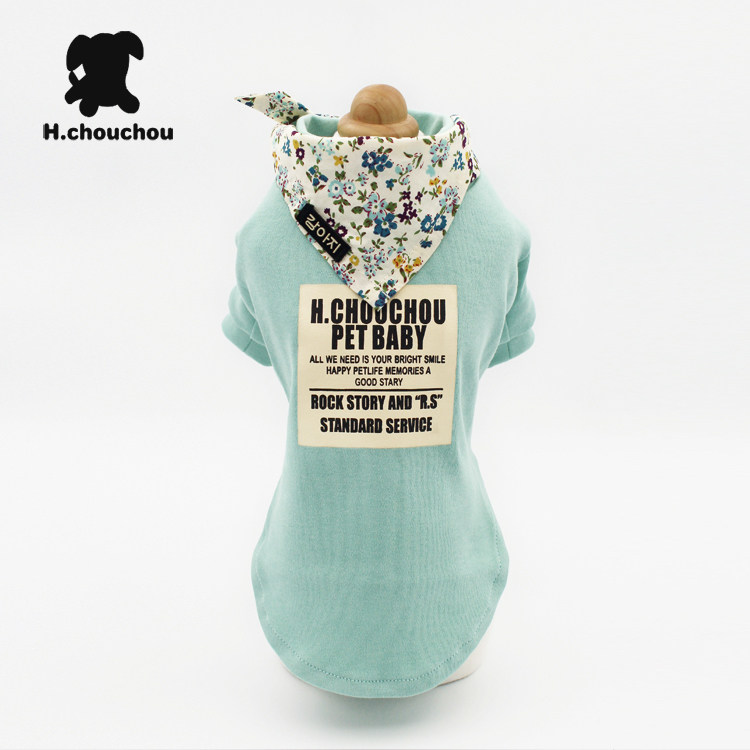 Okaji Pet Saliva towel Han version Tide Card Summer Cute Pure Cotton Quality Good Tea Cup Dog Triangle Towel