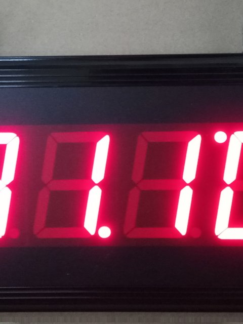 Industrial Signal 0-10V, 4-20Ma or Pt100 Large Screen Wall-Mounted Thermometer Warehouse Display Board