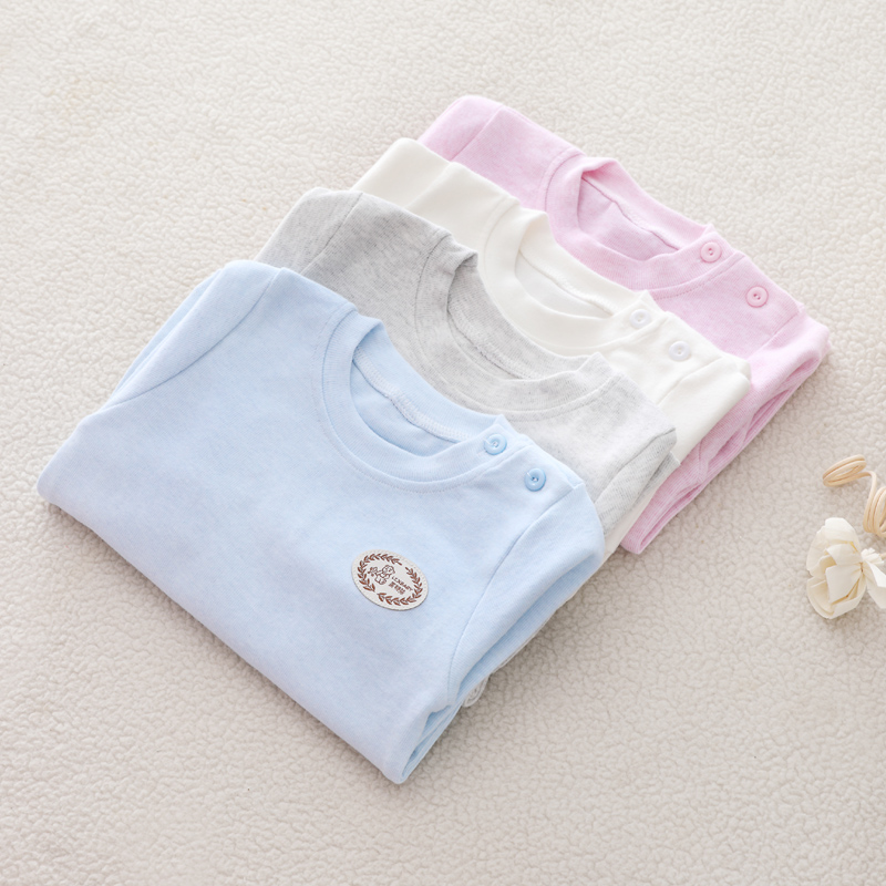 Bộ đồ lót nhung trẻ em ấm áp cho nam Bộ quần áo cotton cho bé trai và bé gái mùa thu màu cotton bé gấu Wright sản phẩm mới áo trẻ em