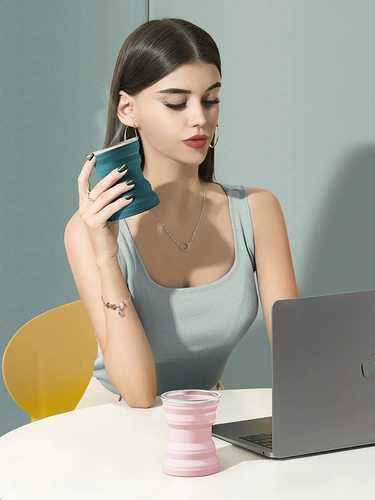 Складной пищевой силикон для путешествий, портативный телескопический ультратонкий ополаскиватель для рта, цвет