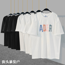 Ader error Embroidered Lettering Short Sleeve T-Shirt Men Loose Couple Pure Cotton Bottom Ins Fashion Summer