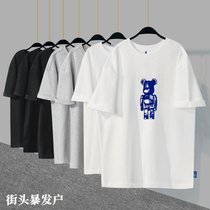 Ader error bricks bear short sleeve mens and womens T-shirt loose cotton bottoming ins trendy summer