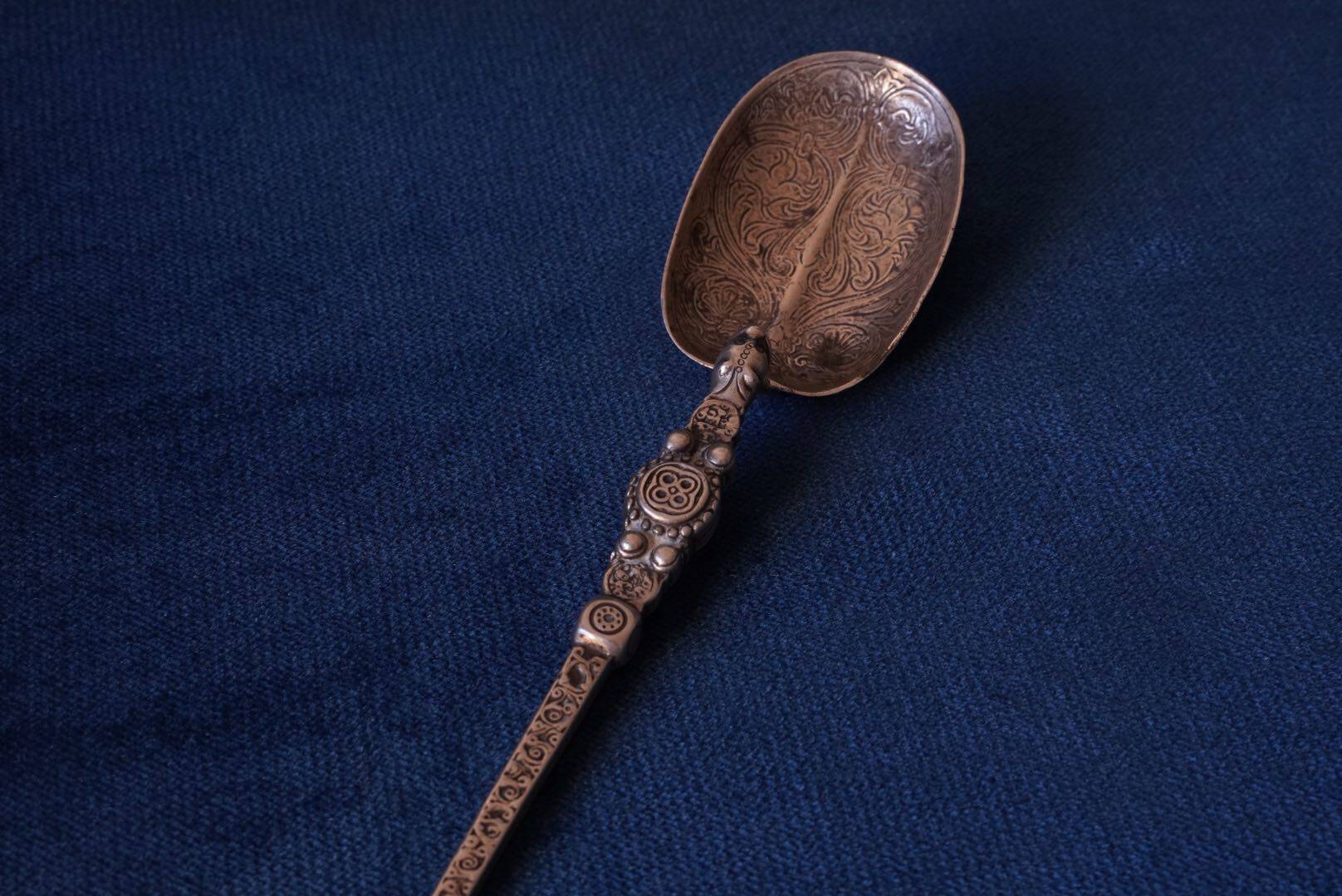 North African Moroccan antique old silver vintage spoon silver spoon