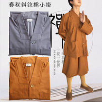 Monk clothes Short coat autumn and winter suit monk clothes bchunini spring and autumn thick cotton sloping cotton phase clothes men and women