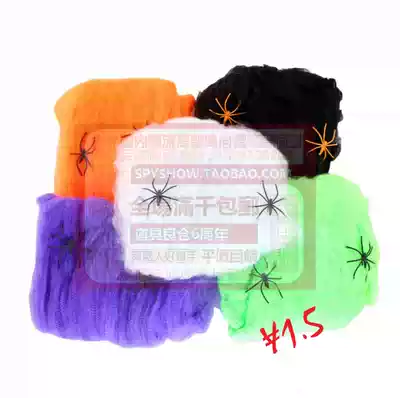 (Halloween) Customer distribution Spider cotton Halloween atmosphere set decoration props