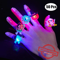 (Halloween)Halloween theme glowing ring skeleton ghost Halloween children have love party interactive props