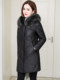 Genuine leather down jacket women's mid-length fox collar 2025 winter new sheepskin hooded thickened slim leather jacket