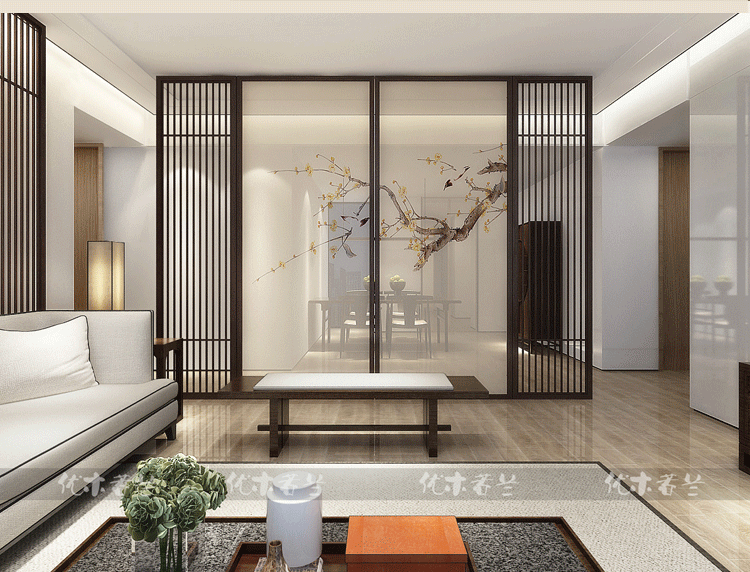 Hiện đại tối giản màn hình Trung Quốc hiên phân vùng phòng khách văn phòng nghệ thuật thời trang phòng ngủ rắn màn hình gỗ mận - Màn hình / Cửa sổ mẫu song cửa sổ bằng gỗ đẹp