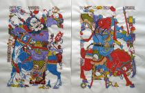 Weifang New Year Painting Three Kingdoms Characters Sun Zhongwill work Zhuge Liang Guan Yunchang