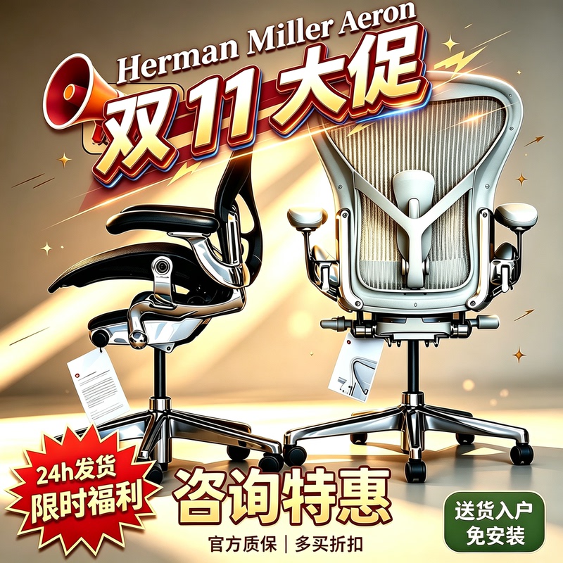 Herman Miller Aeron 2Nd Generation Ergonomic Chair Office Chair for Long Sitting with Lumbar Support in Stock Herman Miller Aeron 2Nd Generation Ergonomic Chair Office Chair for Long Sitting with Lumbar Support in Stock