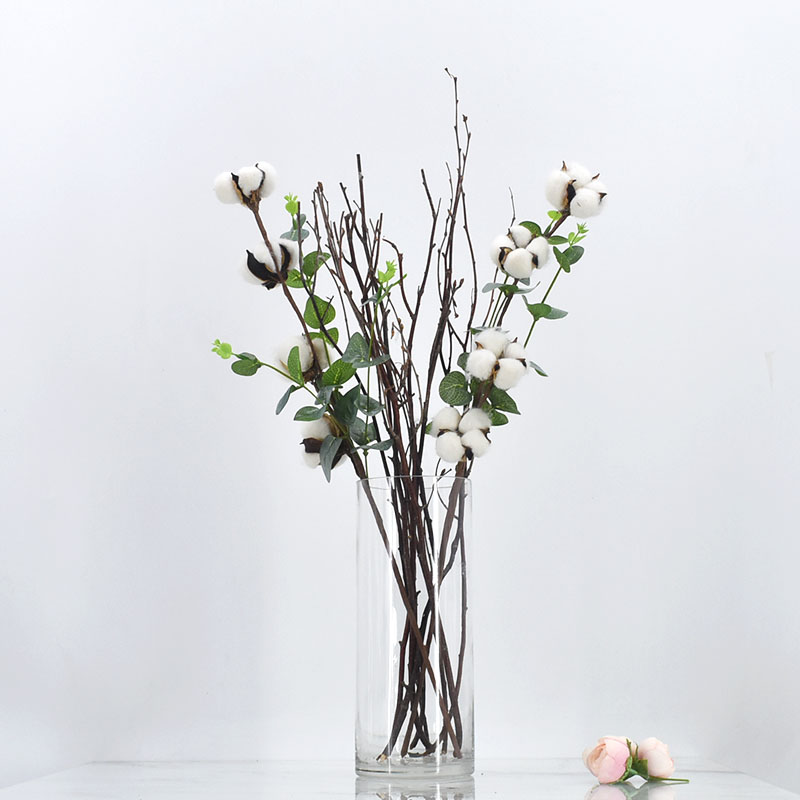 Large vase desktop ornaments Living room dining table dry flower arrangement jewelry Glass transparent simple ornaments Home living room