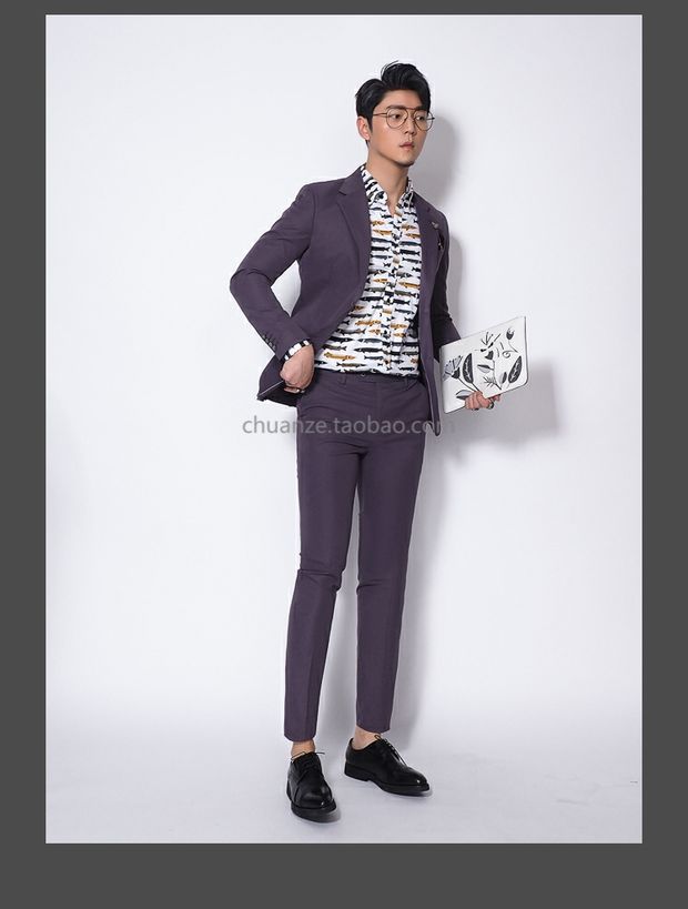Bộ đồ đôi nam màu tím của Kawasawa Anh áo len nam