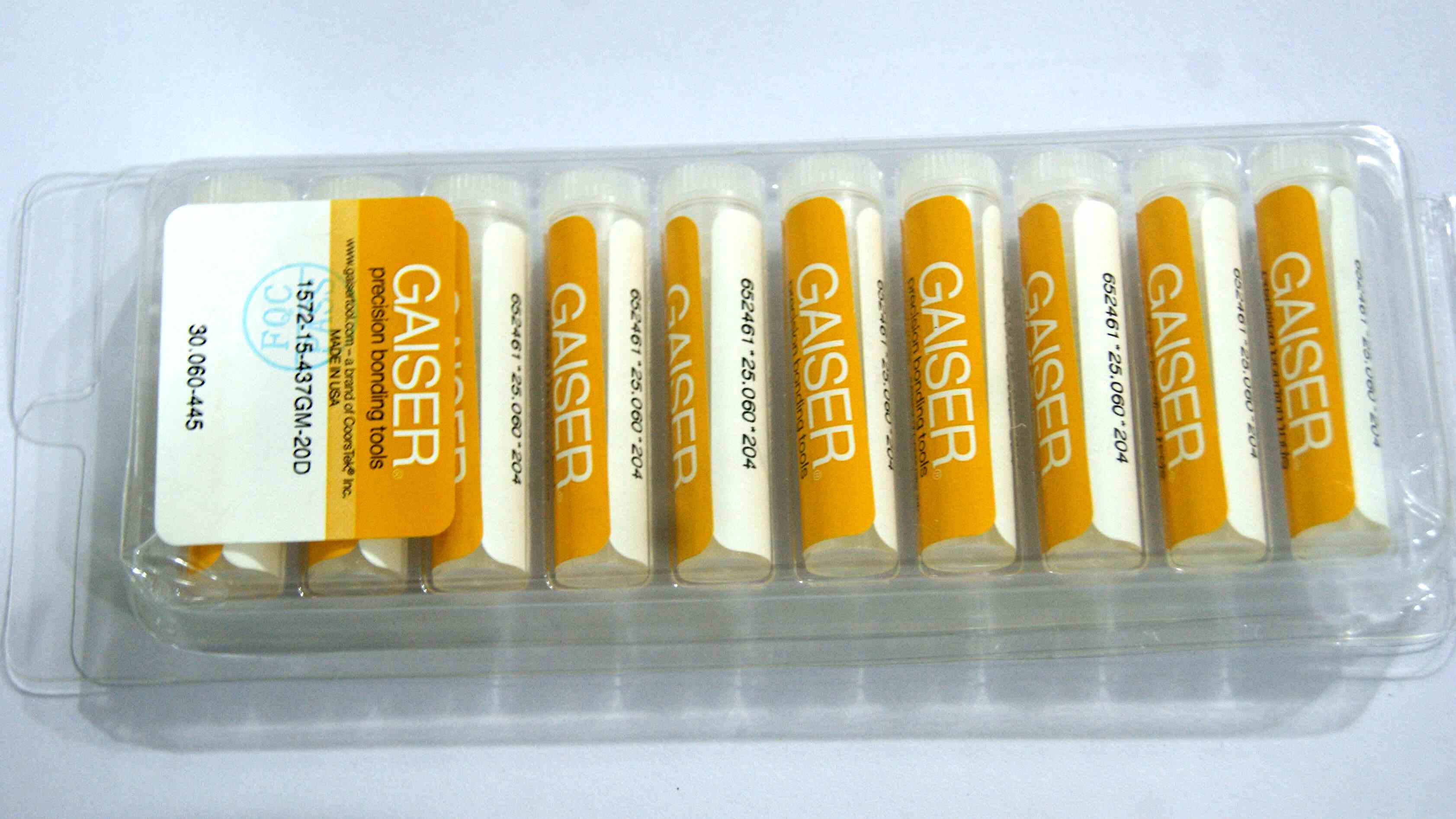 GAISER USA Original Imported Gold Wire Alloy Wire Porcelain Mouth 1572-15 1572-15 0 9-1 9-1 1mil Wire Diameter Porcelain Mouth