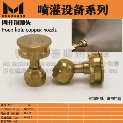 14*1 5 single-head four-hole nozzle adjustable atomization straight nozzle bent nozzle agricultural spray shower cooling and dust removal