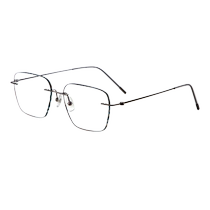 Helen Keller Wang Yibos same style myopic simple mens frameless beautiful edges and transparent face can be matched with prescription glasses K1031