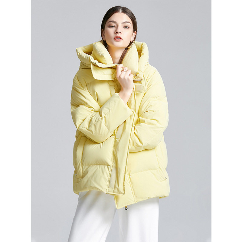 Maje Koce2022 new fashion short version down jacket women's hooded small windproof bread jacket - Taobao