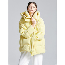 Maje Koce2022 new fashion short down jacket womens hooded small windproof bread jacket